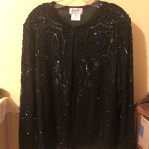 Beaded/Sequined Black top